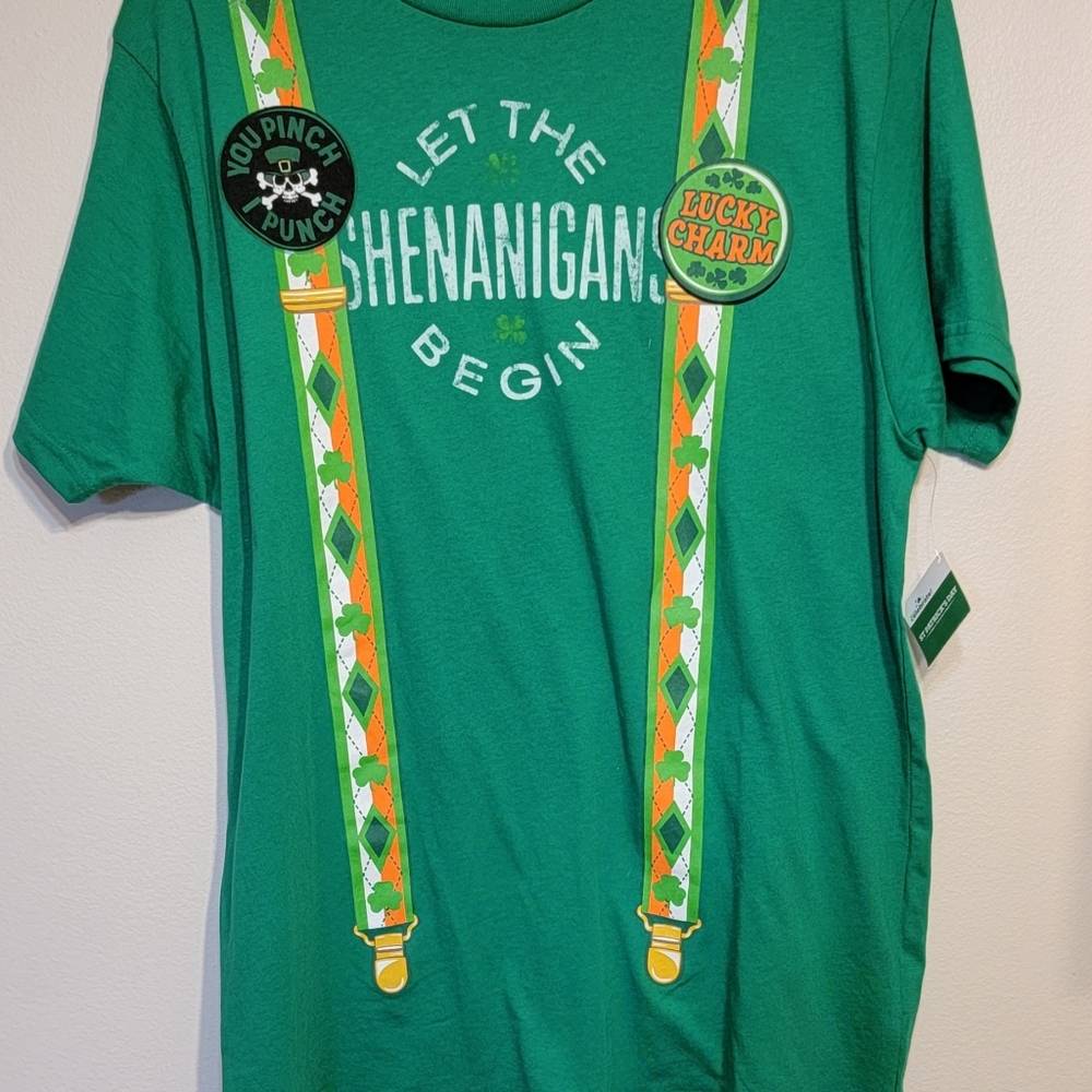 Irish Pride St Pats Shenanigans Men's T LG
